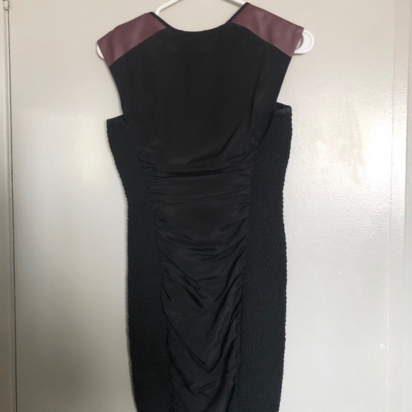 BCBGeneration dress with leather sleeves, size 2 - Picture 2 of 6